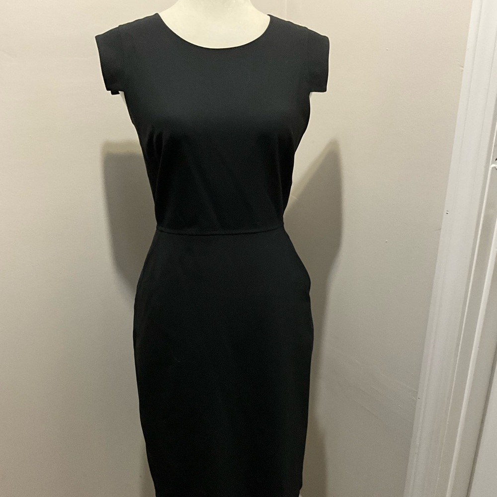 JCrew black sheath work dress
